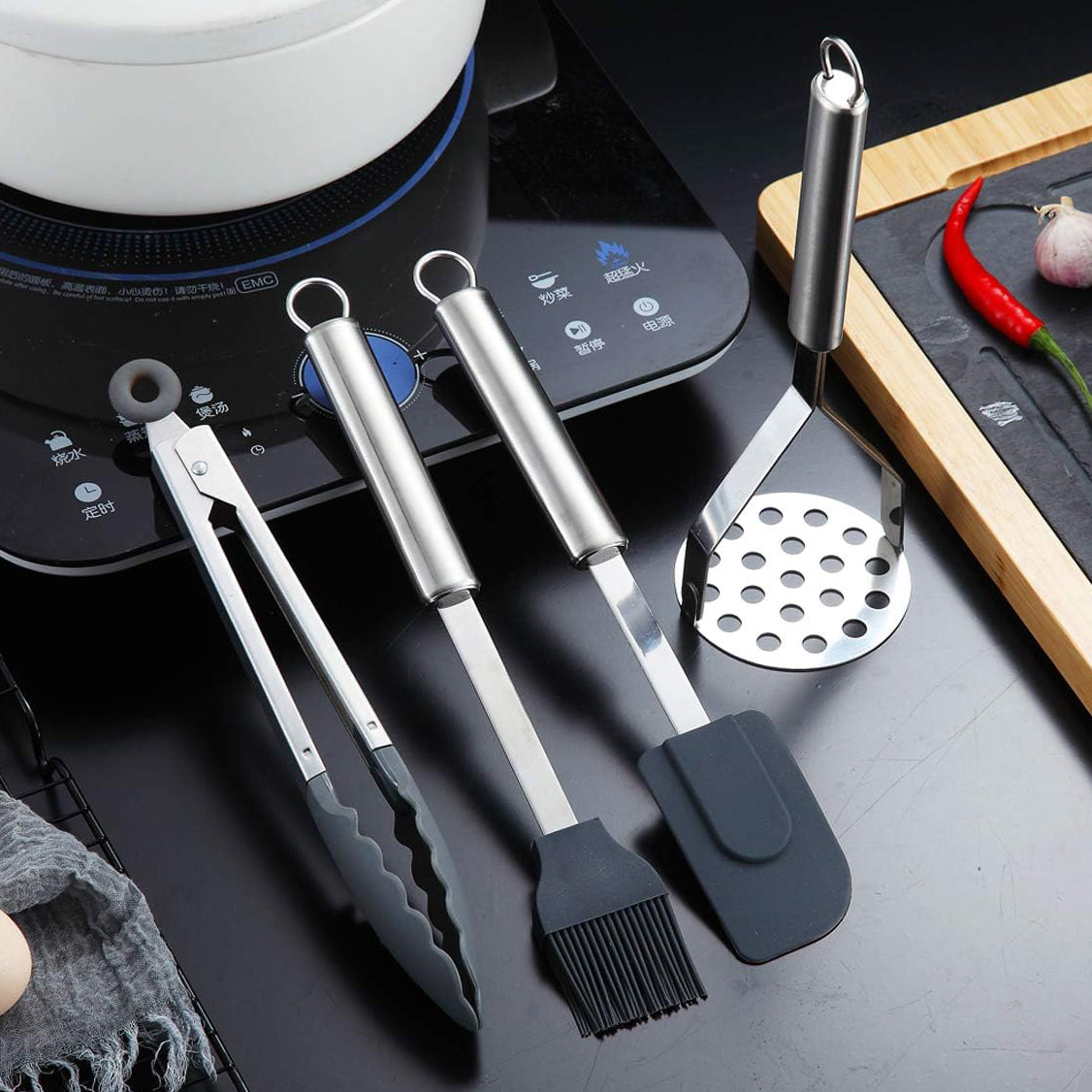 The Steel Essential Cooking Utensil Set